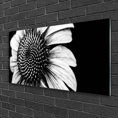 Acrylic Print Flower floral grey