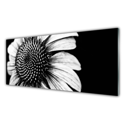 Acrylic Print Flower floral grey