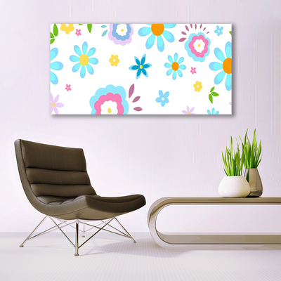 Acrylic Print Flowers art multi