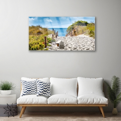 Acrylic Print Footpath landscape brown