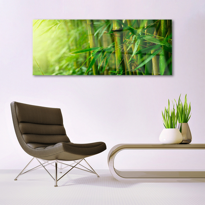 Acrylic Print Bamboo stalks floral green