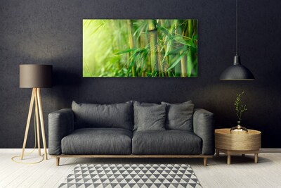 Acrylic Print Bamboo stalks floral green