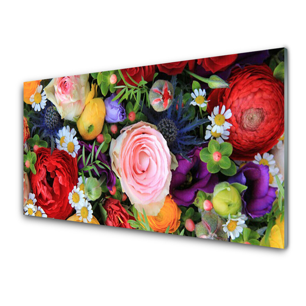 Acrylic Print Flowers floral multi