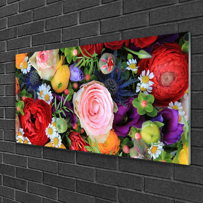 Acrylic Print Flowers floral multi