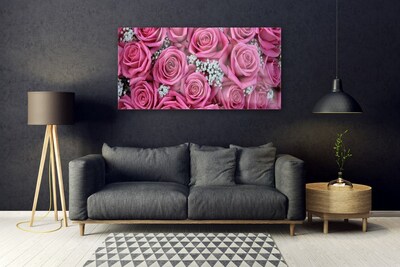 Acrylic Print Roses floral pink