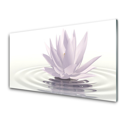 Acrylic Print Flower water art white