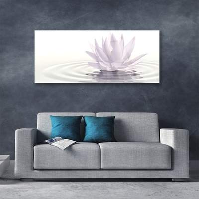 Acrylic Print Flower water art white