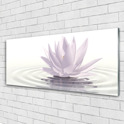 Acrylic Print Flower water art white