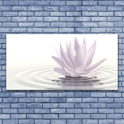 Acrylic Print Flower water art white