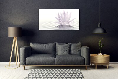 Acrylic Print Flower water art white