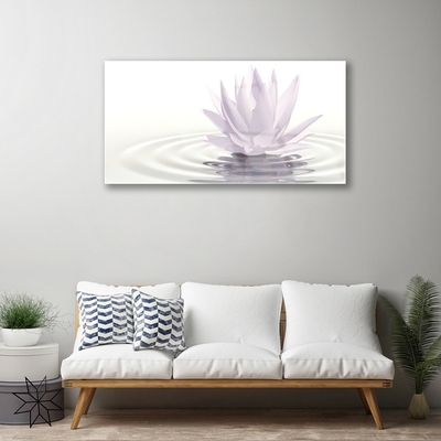 Acrylic Print Flower water art white