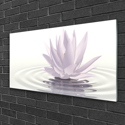 Acrylic Print Flower water art white