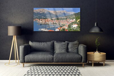 Acrylic Print City mountain sea landscape multi