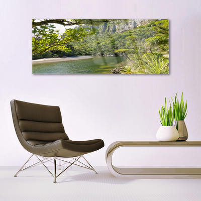 Acrylic Print Lake nature green