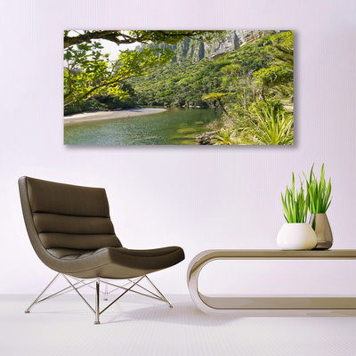 Acrylic Print Lake nature green