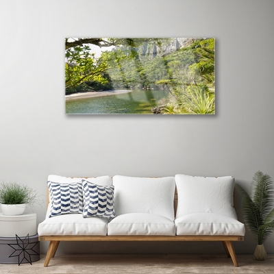 Acrylic Print Lake nature green