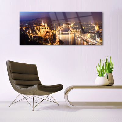 Plexiglas® Wall Art City architecture yellow purple