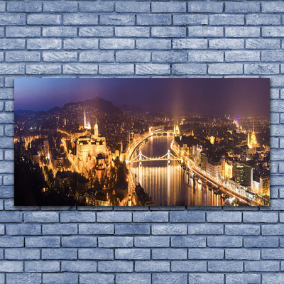 Plexiglas® Wall Art City architecture yellow purple