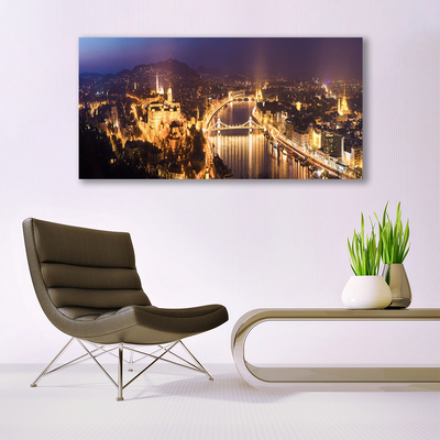 Plexiglas® Wall Art City architecture yellow purple