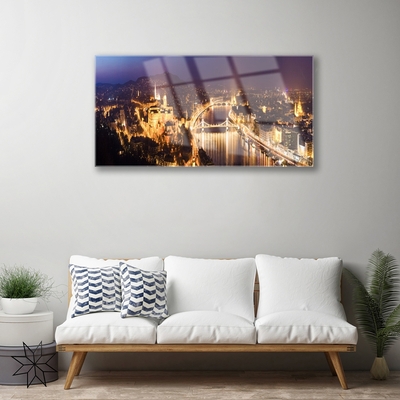 Plexiglas® Wall Art City architecture yellow purple