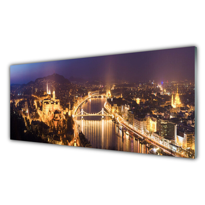 Plexiglas® Wall Art City architecture yellow purple