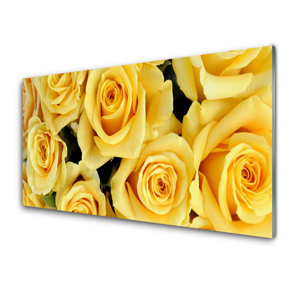Plexiglas® Wall Art Roses floral yellow