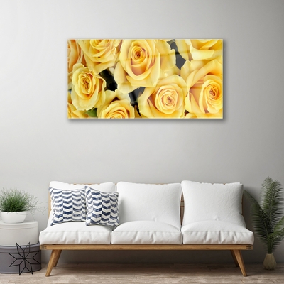 Plexiglas® Wall Art Roses floral yellow