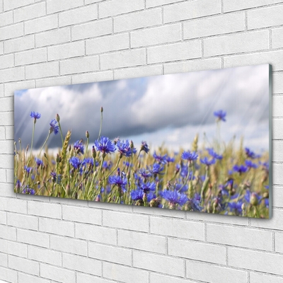 Plexiglas® Wall Art Flowers floral purple green