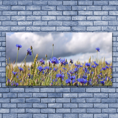 Plexiglas® Wall Art Flowers floral purple green