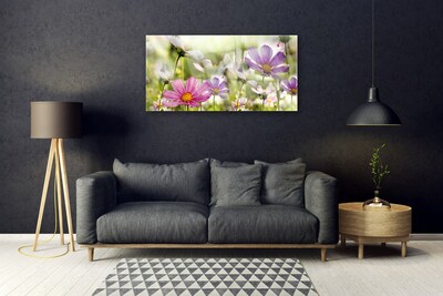 Plexiglas® Wall Art Flowers nature pink yellow green