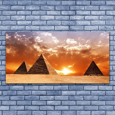 Plexiglas® Wall Art Pyramids landscape yellow