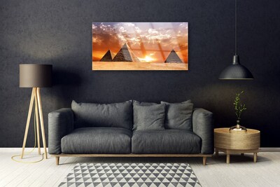 Plexiglas® Wall Art Pyramids landscape yellow