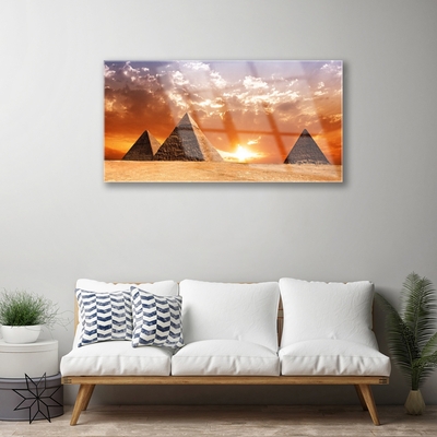 Plexiglas® Wall Art Pyramids landscape yellow