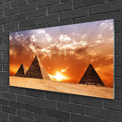 Plexiglas® Wall Art Pyramids landscape yellow