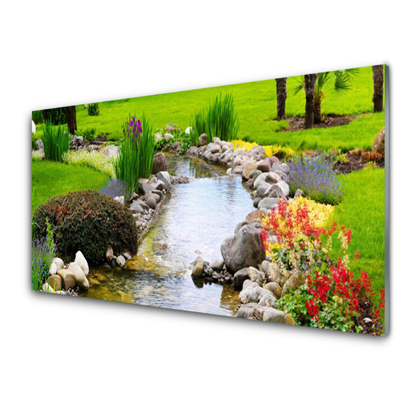 Plexiglas® Wall Art Garden lake nature multi