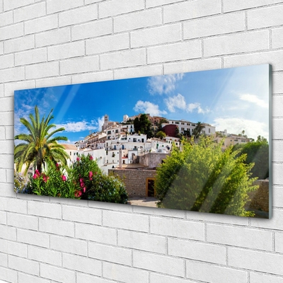 Plexiglas® Wall Art City landscape brown green grey