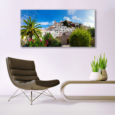 Plexiglas® Wall Art City landscape brown green grey