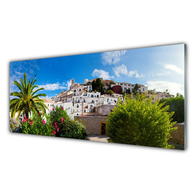 Plexiglas® Wall Art City landscape brown green grey