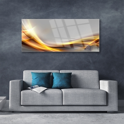 Plexiglas® Wall Art Abstract art yellow grey