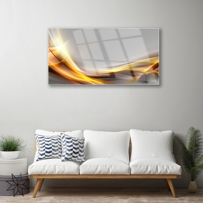 Plexiglas® Wall Art Abstract art yellow grey