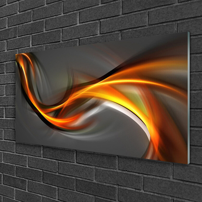Plexiglas® Wall Art Abstract art yellow orange grey