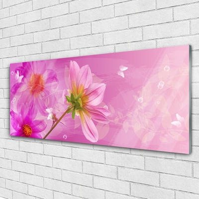 Plexiglas® Wall Art Flowers floral pink