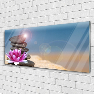 Plexiglas® Wall Art Stones flower art red white black