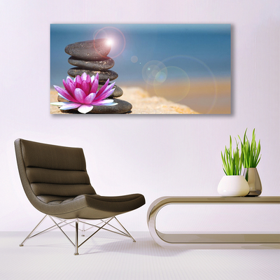 Plexiglas® Wall Art Stones flower art red white black