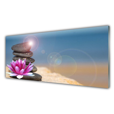 Plexiglas® Wall Art Stones flower art red white black