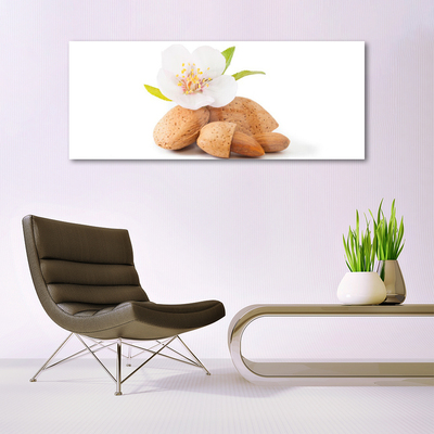 Plexiglas® Wall Art Flower pistachios floral white brown