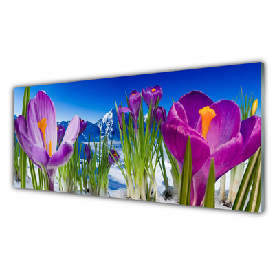 Plexiglas® Wall Art Flowers floral pink green