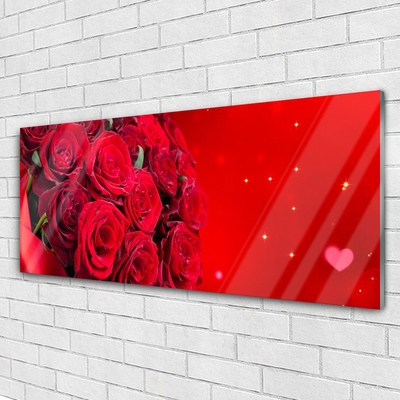 Plexiglas® Wall Art Roses floral red