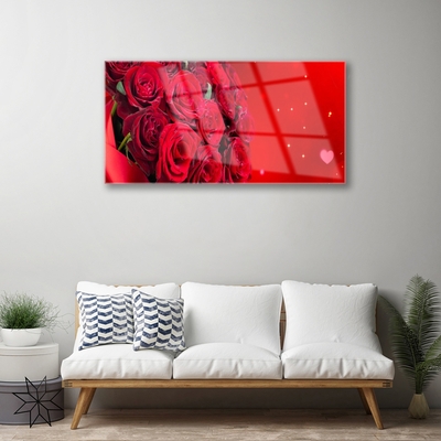 Plexiglas® Wall Art Roses floral red