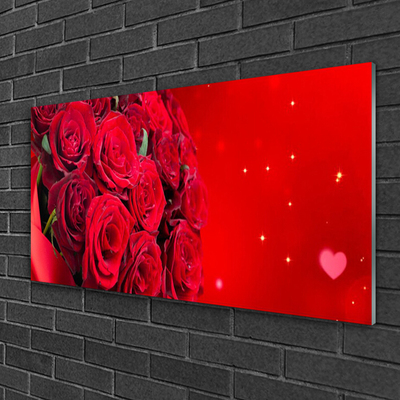 Plexiglas® Wall Art Roses floral red